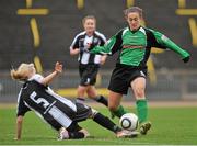 1 December 2013; Dora Gorman, Peamount United, in action against Seana Newman, Raheny United. Bus Éireann Women’s National League, Raheny United v Peamount United, Morton Stadium, Santry, Dublin. Picture credit: Pat Murphy / SPORTSFILE