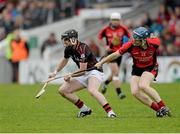 1 December 2013; Richard Coady, Mount Leinster Rangers, in action against Rory Jacob, Oulart the Ballagh. AIB Leinster Senior Club Hurling Championship Final, Oulart the Ballagh, Wexford v  Mount Leinster Rangers, Carlow, Nowlan Park, Kilkenny. Photo by Sportsfile