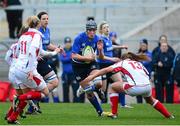 30 November 2013; Orla Fitzsimons, Leinster, is tackled by Claire McLaughlin, Ulster. Women's Interprovincial, Ulster v Leinster, Ravenhill Park, Belfast, Co. Antrim. Picture credit: Oliver McVeigh / SPORTSFILE