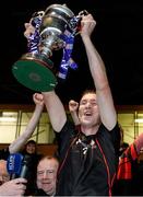 1 December 2013; Mount Leinster Rangers captain David Phelan lifts the cup. AIB Leinster Senior Club Hurling Championship Final, Oulart the Ballagh, Wexford v  Mount Leinster Rangers, Carlow, Nowlan Park, Kilkenny. Photo by Sportsfile