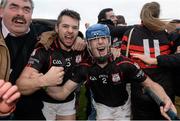 1 December 2013; Brothers Eoin Doyle, left, and Michael Doyle, Mount Leinster Rangers, celebrate after the game. AIB Leinster Senior Club Hurling Championship Final, Oulart the Ballagh, Wexford v  Mount Leinster Rangers, Carlow, Nowlan Park, Kilkenny. Photo by Sportsfile