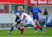 30 November 2013; Janice Daly, Leinster, is tackled by Dani Boyd, Ulster. Women's Interprovincial, Ulster v Leinster, Ravenhill Park, Belfast, Co. Antrim. Picture credit: Oliver McVeigh / SPORTSFILE