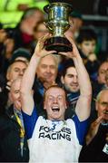 1 December 2013; Conor Nevin, Ballinderry Shamrocks, lifts the Seamus McFerran cup. AIB Ulster Senior Club Football Championship Final, Glenswilly, Donegal v Ballinderry Shamrocks, Derry, Healy Park, Omagh, Co. Tyrone. Picture credit: Oliver McVeigh / SPORTSFILE