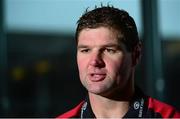 3 December 2013; Ulster's Johann Muller during a press conference ahead of their Heineken Cup 2013/14, Pool 5 Round 3, game against Treviso on Saturday. Ulster Rugby Squad Press Conference, Ravenhill Park, Belfast, Co. Antrim. Picture credit: Oliver McVeigh / SPORTSFILE