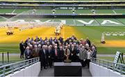 3 December 2013; Attendees at the unveiling of a commemorative plaque at the Aviva Stadium, Lansdowne Road, Dublin. Picture credit: Ramsey Cardy / SPORTSFILE