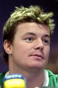 23 February 2005; Ireland captain Brian O'Driscoll during an Ireland Rugby press conference. Citywest Hotel, Dublin. Picture credit; Brendan Moran / SPORTSFILE