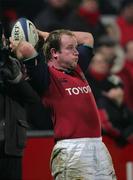 20 February 2005; Frank Sheahan, Munster. Celtic League 2004-2005, Pool 1, Munster v Glasgow Rugby, Thomond Park, Limerick. Picture credit; Kieran Clancy / SPORTSFILE