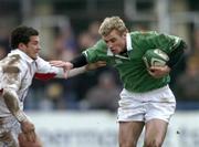 25 February 2005; Tommy Bowe, Ireland U21, in action against Ryan Davis, England U21. U21 Rugby Championship, Ireland U21 v England U21, Donnybrook, Dublin. Picture credit; David Maher / SPORTSFILE