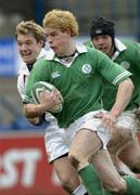 25 February 2005; Andrew Trimble, Ireland U21, in action Matt Cornwell, England U21. U21 Rugby Championship, Ireland U21 v England U21, Donnybrook, Dublin. Picture credit; David Maher / SPORTSFILE