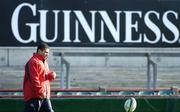 26 February 2005; England captain Jason Robinson in action during kicking practice. England squad kicking practice, Lansdowne Road, Dublin. Picture credit; Brendan Moran / SPORTSFILE