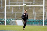 26 February 2005; Out-half Ronan O'Gara in action during kicking practice. Ireland squad kicking practice, Lansdowne Road, Dublin. Picture credit; Ciara Lyster / SPORTSFILE