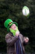26 February 2005; Patrick Marriott, from Kent, England, tests his skills prior to the RBS Six Nations game against Ireland. St. Stephen's Green, Dublin. Picture credit; Brian Lawless / SPORTSFILE
