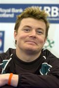 26 February 2005; Ireland captain Brian O'Driscoll at an Ireland Rugby press conference prior to their RBS Six Nations game against England. Lansdowne Road, Dublin. Picture credit; Brendan Moran / SPORTSFILE