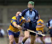 26 February 2005; Michael Carton, Dublin, in action against Colin Lynch, Clare. Allianz National Hurling League, Division 1A, Dublin v Clare, Parnell Park, Dublin. Picture credit; Brian Lawless / SPORTSFILE