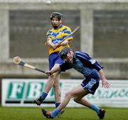 26 February 2005; Colin Forde, Clare, in action against Greg Bennett, Dublin.  Allianz National Hurling League, Division 1A, Dublin v Clare, Parnell Park, Dublin. Picture credit; Brian Lawless / SPORTSFILE