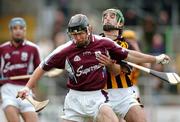 27 February 2005; Tony Og Regan, Galway, in action against Brian Barry, Kilkenny. Allianz National Hurling League, Division 1A, Kilkenny v Galway, Nowlan Park, Kilkenny. Picture credit; Pat Murphy / SPORTSFILE