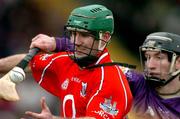 27 February 2005; Jerry O'Connor, Cork, in action against Redmond Barry, Wexford. Allianz National Hurling League, Division 1B, Wexford v Cork, Wexford Park, Wexford. Picture credit; David Maher / SPORTSFILE