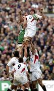27 February 2005; Ben Kay, England, wins possession in the lineout against Malcolm O'Kelly, England. RBS Six Nations Championship 2005, Ireland v England, Lansdowne Road, Dublin. Picture credit; Matt Browne / SPORTSFILE