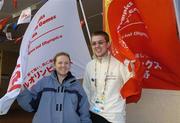 28 February 2005; Special Olympics Ireland volunteers Sarah Joyce, Cashel, Co Galway and Brian Casey, Ballinasloe, Co Galway, two of the 26 fully trained members of Team 2005 at the Healthy Athlete Programme. 2005 Special Olympics World Winter Games, Nagano, Japan. Picture credit; Ray McManus / SPORTSFILE