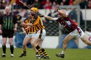 27 February 2005; James Cha Fitzpatrick, Kilkenny, in action against Fergal Moore, Galway. Allianz National Hurling League, Division 1A, Kilkenny v Galway, Nowlan Park, Kilkenny. Picture credit; Pat Murphy / SPORTSFILE