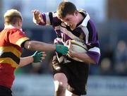 1 March 2005; Robert Duke, Terenure College, in action against Stephen Roberts, CBC Monkstown. Leinster Schools Junior Cup Quarter-Final, Terenure College v CBC Monkstown, Donnybrook, Dublin. Picture credit; Brian Lawless / SPORTSFILE