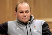 26 February 2005; Coach Andy Robinson at an England Rugby press conference prior to their RBS Six Nations game against Ireland. Four Season's Hotel, Dublin. Picture credit; Brendan Moran / SPORTSFILE