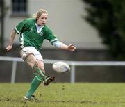 26 February 2005; Sarah Jane Belton, Ireland. Women's Six Nations Rugby Championship, Ireland v England, Templeville Road, Dublin. Picture credit; Ciara Lyster / SPORTSFILE