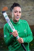 4 December 2013; Irish senior women's hockey star Anna O'Flanagan at the announcement of OPRO as the official mouthguard provider to Irish Hockey Association. UCD, Belfied, Dublin. Picture credit: Stephen McCarthy / SPORTSFILE