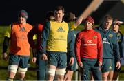 4 December 2013; Munster players, from left to right, Johne Murphy, Peter O'Mahony, Duncan Williams, and John Ryan during squad training ahead of their Heineken Cup 2013/14, Pool 6, Round 3, game against Perpignan on Sunday. Munster Rugby Squad Training, University of Limerick, Limerick. Picture credit: Diarmuid Greene / SPORTSFILE