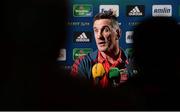 4 December 2013; Munster head coach Rob Penney during a press conference ahead of their Heineken Cup 2013/14, Pool 6, Round 3, game against Perpignan on Sunday. Munster Rugby Press Conference, Castletroy Park Hotel, Limerick. Picture credit: Diarmuid Greene / SPORTSFILE