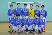 4 December 2013; The Breifne College, Cavan, team. FAI All-Ireland Post Primary Schools First Year Futsal Finals, Franciscan College, Sports Centre, Gormanston, Co. Meath. Picture credit: Ramsey Cardy / SPORTSFILE