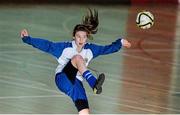 4 December 2013; Jane Cass, Loreto College, Kilkenny. FAI All-Ireland Post Primary Schools First Year Futsal Finals, Franciscan College, Sports Centre, Gormanston, Co. Meath. Picture credit: Ramsey Cardy / SPORTSFILE