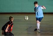 4 December 2013; Adam Lynch, Summerhill College. FAI All-Ireland Post Primary Schools First Year Futsal Finals, Franciscan College, Sports Centre, Gormanston, Co. Meath. Picture credit: Ramsey Cardy / SPORTSFILE