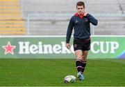 6 December 2013; Ulster's Paddy Jackson during the captain's run ahead of their Heineken Cup 2013/14, Pool 5, Round 3, game against Treviso on Saturday. Ulster Rugby Captain's Rune, Ravenhill Park, Belfast, Co. Antrim. Picture credit: Oliver McVeigh / SPORTSFILE