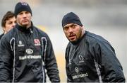 6 December 2013; Ulster's John Afoa, right, during the captain's run ahead of their Heineken Cup 2013/14, Pool 5, Round 3, game against Treviso on Saturday. Ulster Rugby Captain's Rune, Ravenhill Park, Belfast, Co. Antrim. Picture credit: Oliver McVeigh / SPORTSFILE