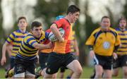 6 December 2013; Jake O'Connor, St. Fintan’s High School, is tackled by Eoghan MacLoughlin, Skerries Community College. Leinster Schools Junior League, Section B, Level 2 Final, Skerries Community College v St. Fintan’s HS, Ashbourne RFC, Ashbourne, Co. Meath. Picture credit: Matt Browne / SPORTSFILE