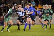 7 December 2013; Jenny Murphy, Leinster, goes past the tackle of Niamh Ni Dromha, Connacht before scoring the second try. Women's Interprovincial, Leinster v Connacht, Ashbourne RFC, Ashbourne, Co. Meath. Picture credit: Matt Browne / SPORTSFILE