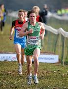8 December 2013; Ireland's Con Doherty on his way to finishing in 95th place in the Men's Junior Race during the Spar European Cross Country Championships 2013. Friendship Park, Belgrade, Serbia. Picture credit: Brendan Moran / SPORTSFILE