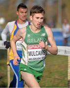 8 December 2013; Ireland's Kevin Mulcaire on his way to finishing in 85th place in the Men's Junior Race during the Spar European Cross Country Championships 2013. Friendship Park, Belgrade, Serbia. Picture credit: Brendan Moran / SPORTSFILE