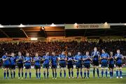 7 December 2013; The Leinster team applaud as a mark of respect for the late President of South Africa Nelson Mandela. Heineken Cup 2013/14, Pool 1, Round 3, Northampton Saints v Leinster. Franklins Gardens, Northampton, England. Picture credit: Stephen McCarthy / SPORTSFILE