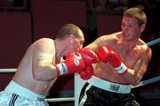 22 January 1999; Cathal O'Grady, right, during his cruiserweight bout with Nigel Rafferty at Vicar Street in Dublin. Photo by Ray Lohan/Sportsfile