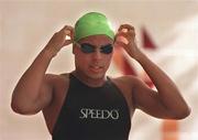 1 March 1998; Chantal Gibney prepares for the Women's 100m Butterfly event during the Leisureland International Swim Meet in Galway. Photo by Matt Browne/Sportsfile