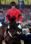 18 March 1998; Jockey Chris Maude onboard Lightening Lad prior to the Queen Moter Champion Chase on day two of the Cheltenham Festival at Prestbury Park in Cheltenham, England. Photo by Matt Browne/Sportsfile