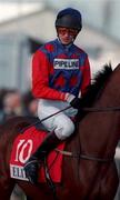 19 March 1998; Jockey Chris Maude, onboard Rainwatch, ahead of the Elite Racing Club Triumph Hurdle on day three of the Cheltenham Festival at Prestbury Park in Cheltenham, England. Photo by Matt Browne/Sportsfile