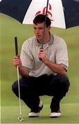 13 June 1998; Chris Moriarty lines up a putt at the 17th green during the Irish Amateur Close Golf Championship, sponsored by Bank of Ireland, at The Island Golf Club in Donabate, Dublin. Photo by Matt Browne/Sportsfile