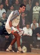 22 December 1996; Derek Ryan competes against Willie Hosey during the Men's Final of the Irish National Championships at Fitzwilliam Lawn Tennis Club in Dublin. Photo by Sportsfile