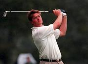 16 October 1998; Gary Chambers watches his tee shot on the 3rd hole during the second round of the Irish PGA Golf Championship at Powerscourt Golf Club in Enniskerry, Wicklow. Photo by Matt Browne/Sportsfile