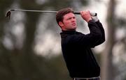18 October 1998; John Dwyer watches his tee shot on the 3rd hole during the final round of the Irish PGA Golf Championship at Powerscourt Golf Club in Enniskerry, Wicklow. Photo by Ray Lohan/Sportsfile