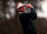 18 October 1998; John Kelly watches his tee shot on the 3rd hole during the final round of the Irish PGA Golf Championship at Powerscourt Golf Club in Enniskerry, Wicklow. Photo by Ray Lohan/Sportsfile
