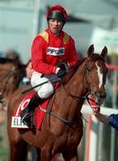 19 March 1998; Jockey Jonathan Lower, onboard The French Furze, ahead of the Elite Racing Club Triumph Hurdle on day three of the Cheltenham Festival at Prestbury Park in Cheltenham, England. Photo by Matt Browne/Sportsfile